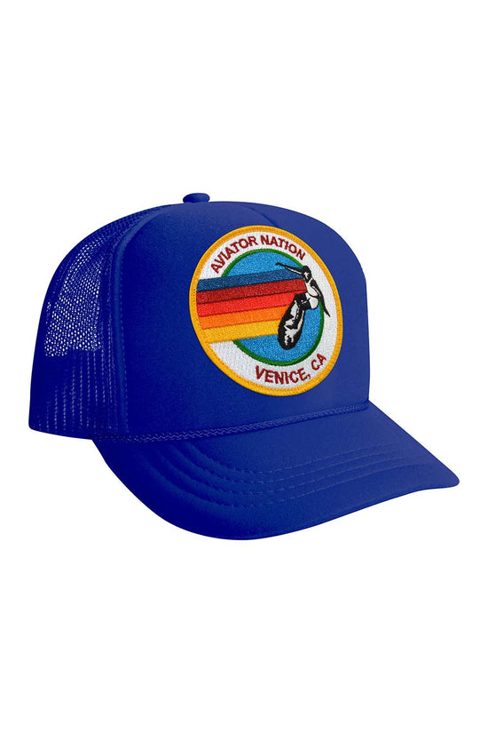 Kid's Signature Logo - Vintage Trucker Hat, Royal Blue