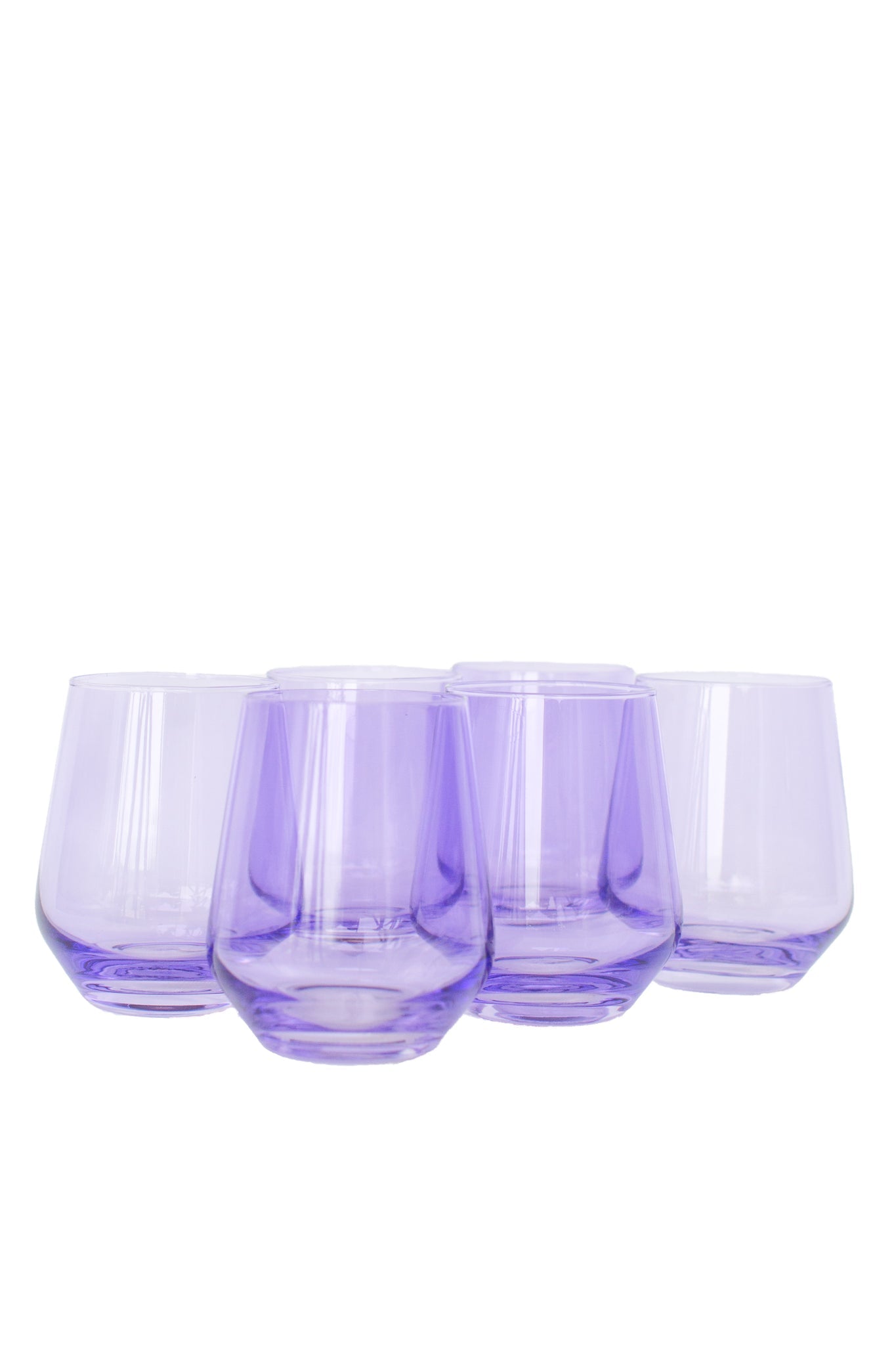 Estelle Stemless Wine Glasses - Lavender