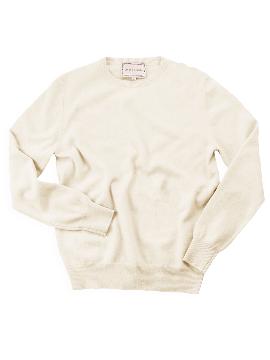 Preorder: Custom Heart Initial 100% Cashmere Crewneck Sweater