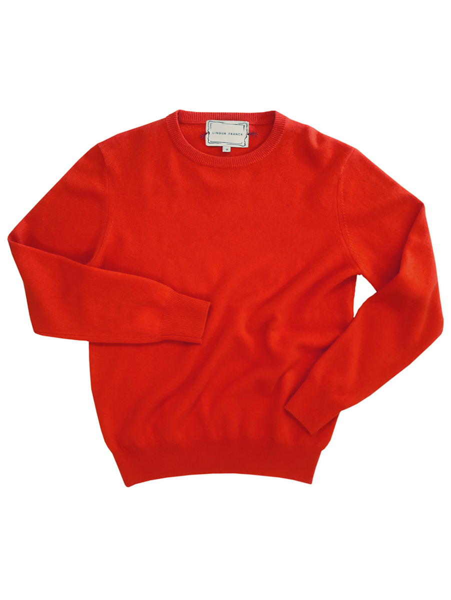 Preorder: Custom Heart Initial 100% Cashmere Crewneck Sweater