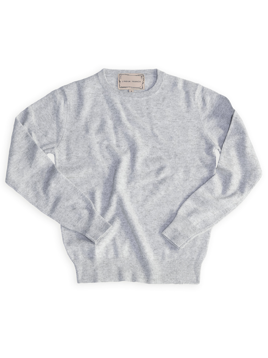 Preorder: Custom Heart Initial 100% Cashmere Crewneck Sweater