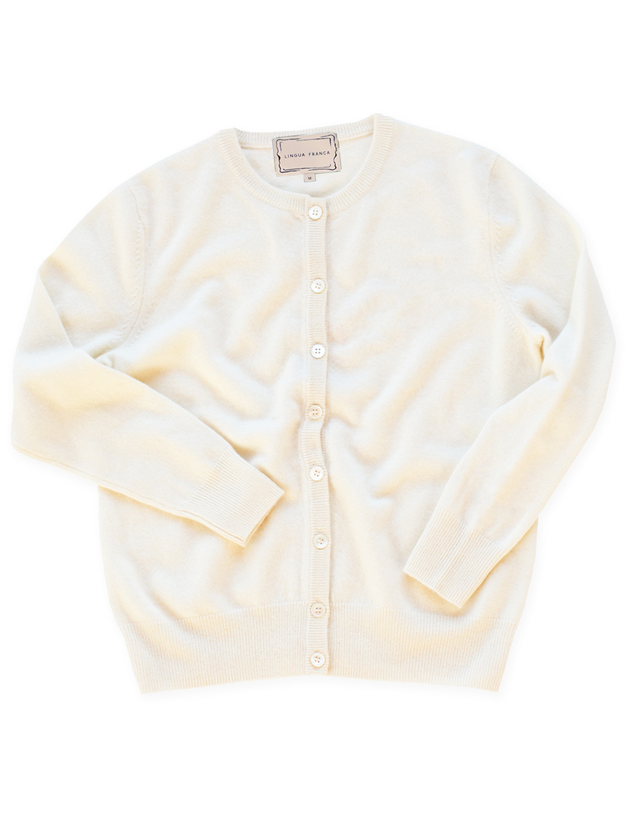 Preorder: Custom Heart Initial 100% Cashmere Cardigan
