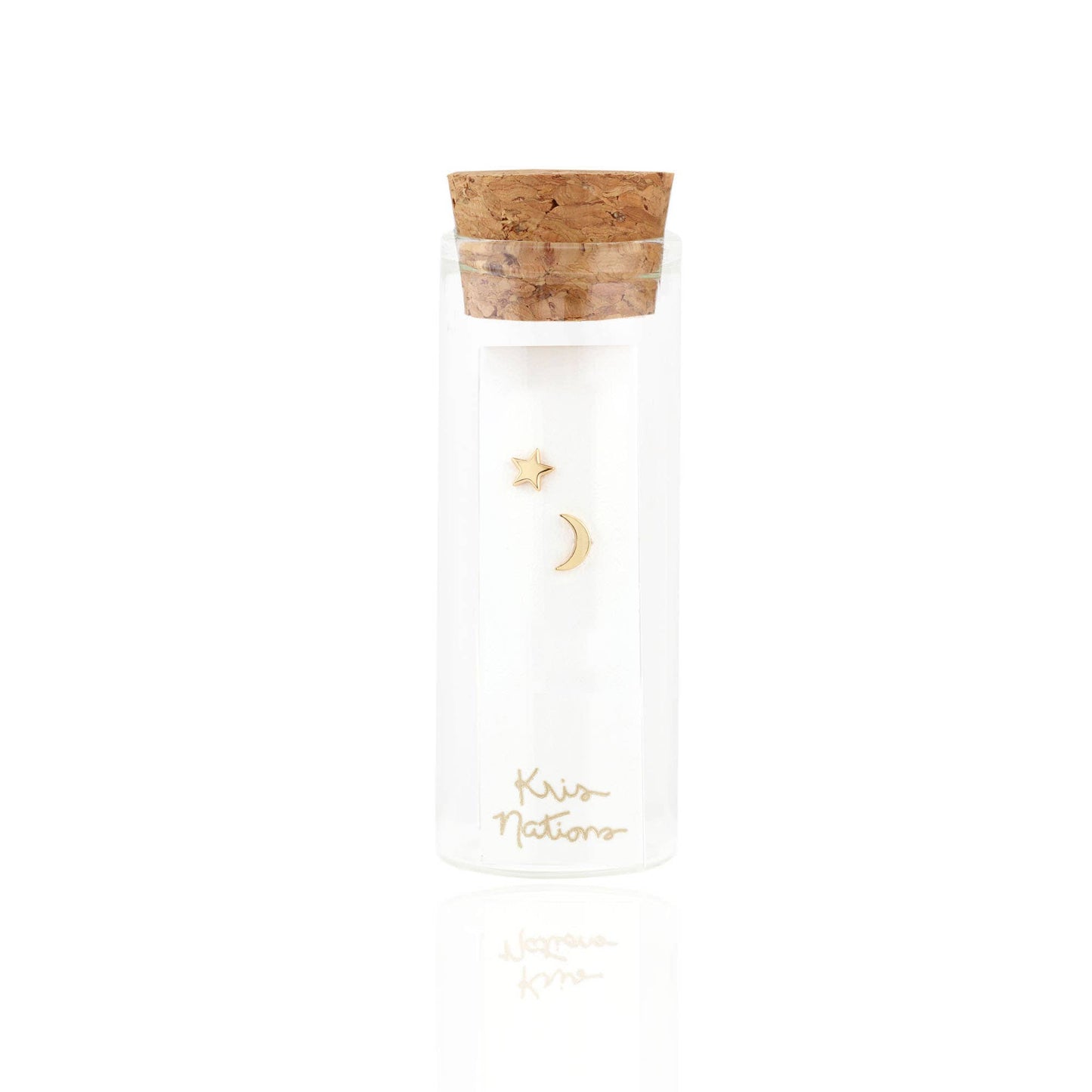 Kris Nations - Star and Moon Stud Earrings