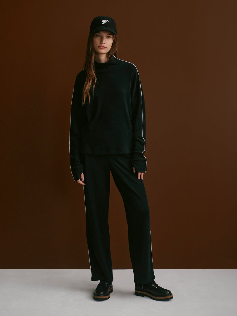 Varley - Rona High-Neck Active Sweat - Black/Snow White
