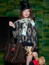 Lingua Franca - Getty Cardigan - Black Multi