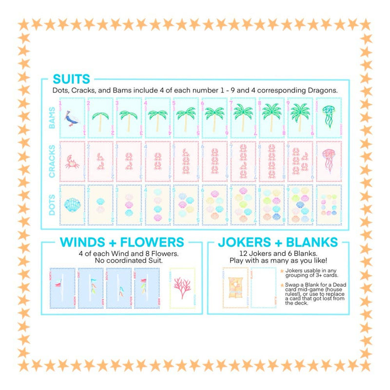Play Away Cards - Play Away Mahjong - Beach Playing Card Deck