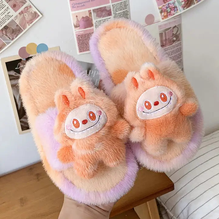 Cute Monster Plush Slippers