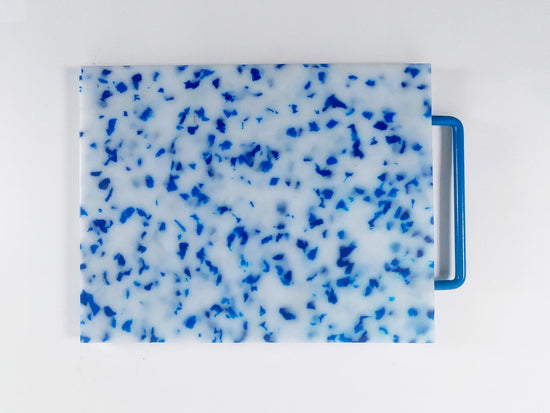 Load image into Gallery viewer, Blue &amp;amp; White Cutting Board
