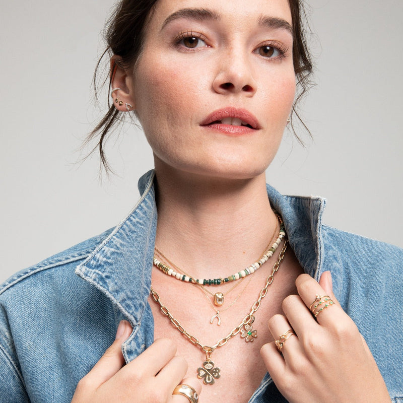 Adina Reyter - Baguette Horseshoe Lucky Big Bead