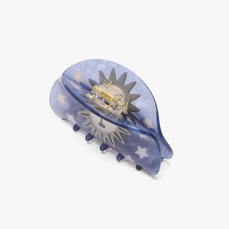 WINONA IRENE - Pleiades Claw - Acetate Moon and Stars Hair Clip