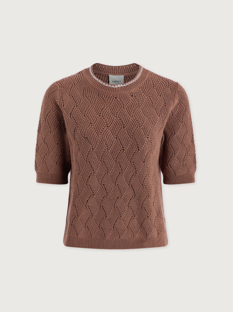 Varley - Agathe Knit Top - Brownie