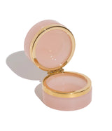 Small Round Pink Opaline Glass Box