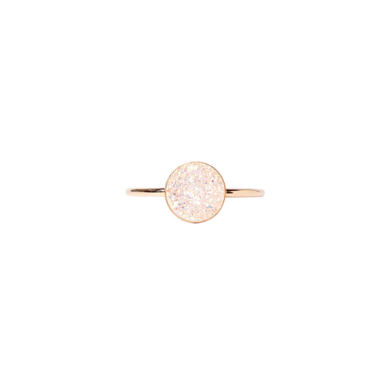 Mineral and Matter - White Druzy Cocktail Ring