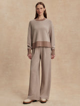 Varley - Philippe Crop Sweat - Taupe Marl/ Ginger Snap