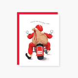 Enjoy The Holiday Ride w/ Santa Greeting Card