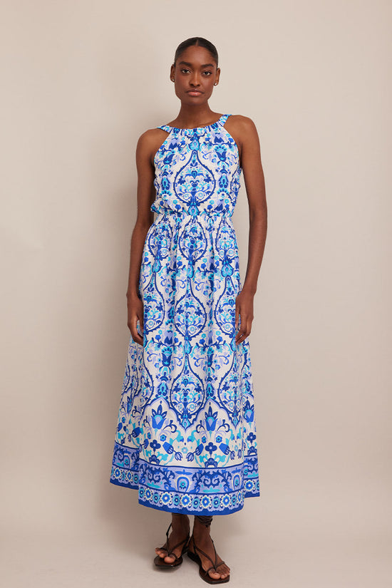 Cara Cara - Colomba Dress - Damask Blue