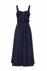 Navy Chalk Stripe