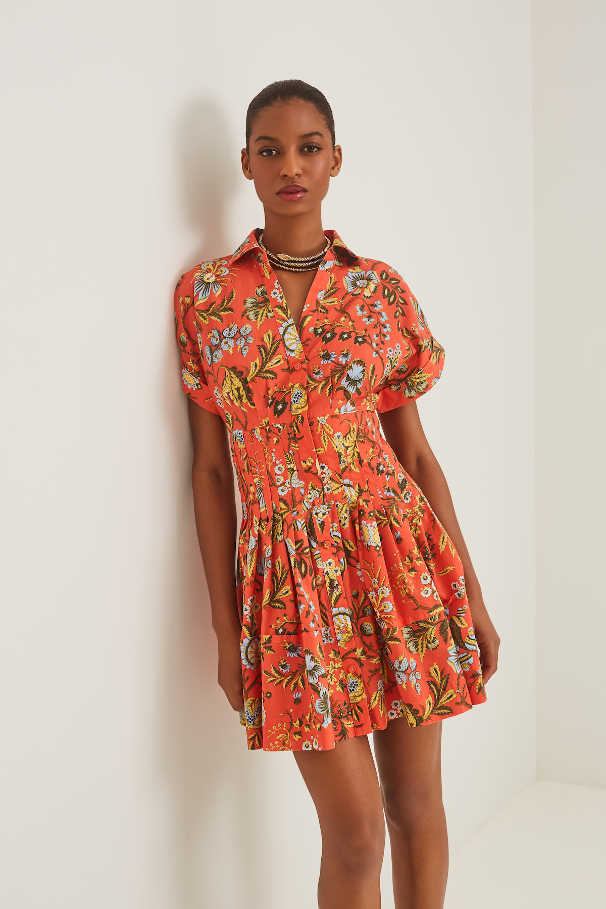 Cara Cara - Nash Mini Dress - Clover Orange