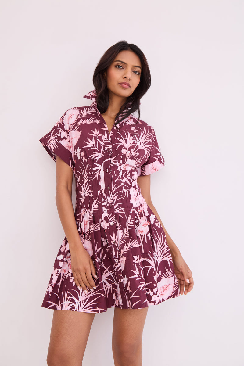 Cara Cara Nash Mini Dress in Paradise Blush - Model 1