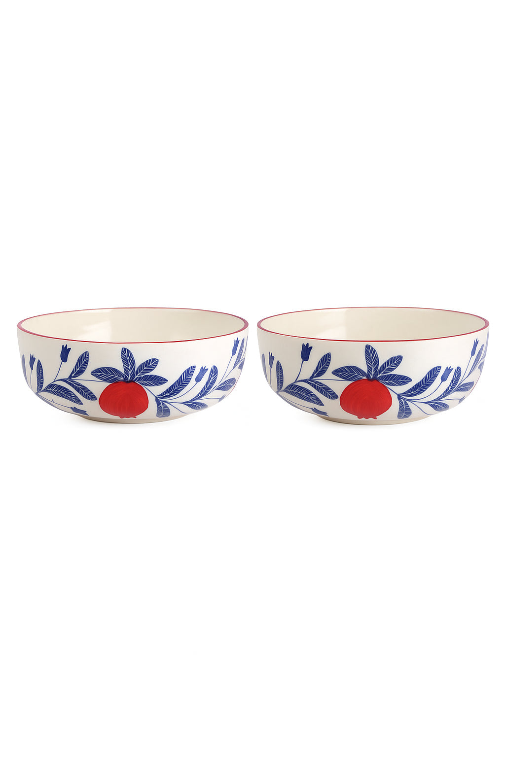 Indian Anaar Bowl, Red - 2.5x7 Inches ( Set of 2 )