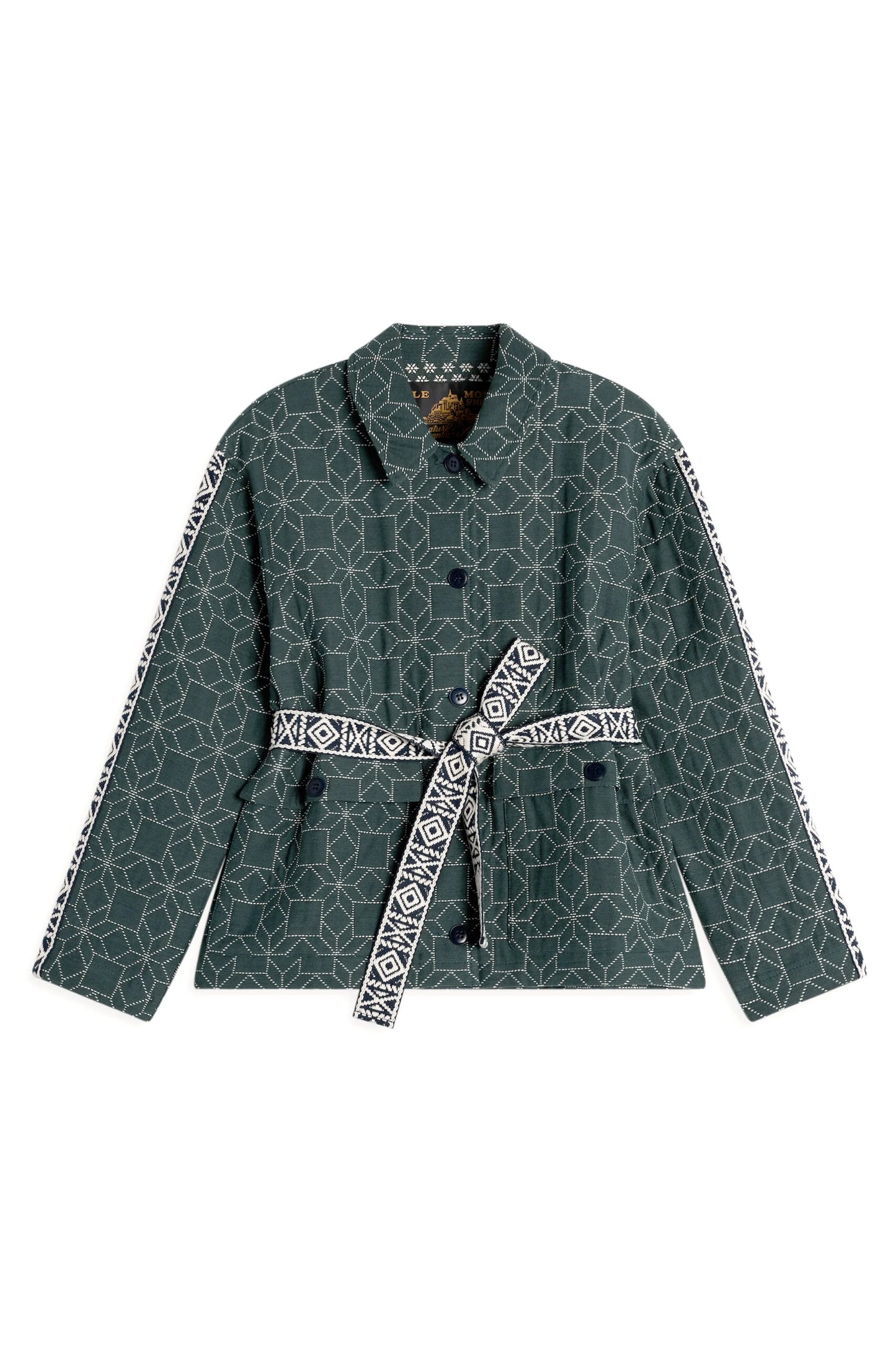 Le Mont St Michel - Vicine Jacquard Jacket - Forest