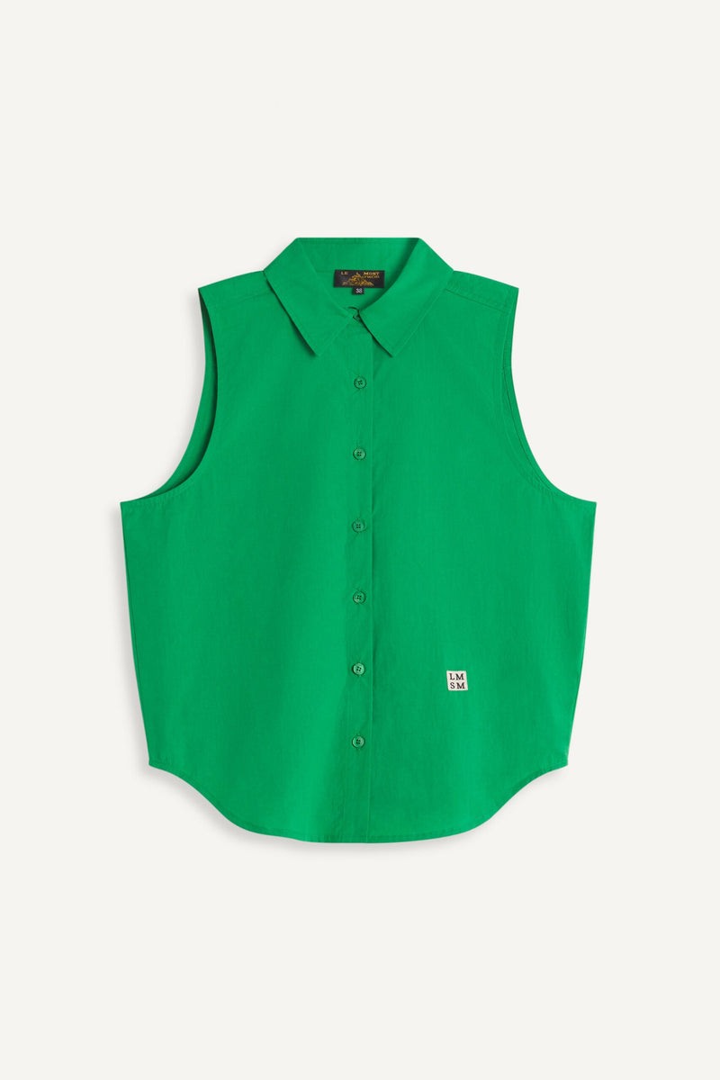 Le Mont St Michel - Calais Sleeveless Shirt - Green