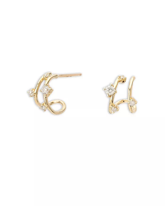 Adina Reyter - Diamond Double J Hoops