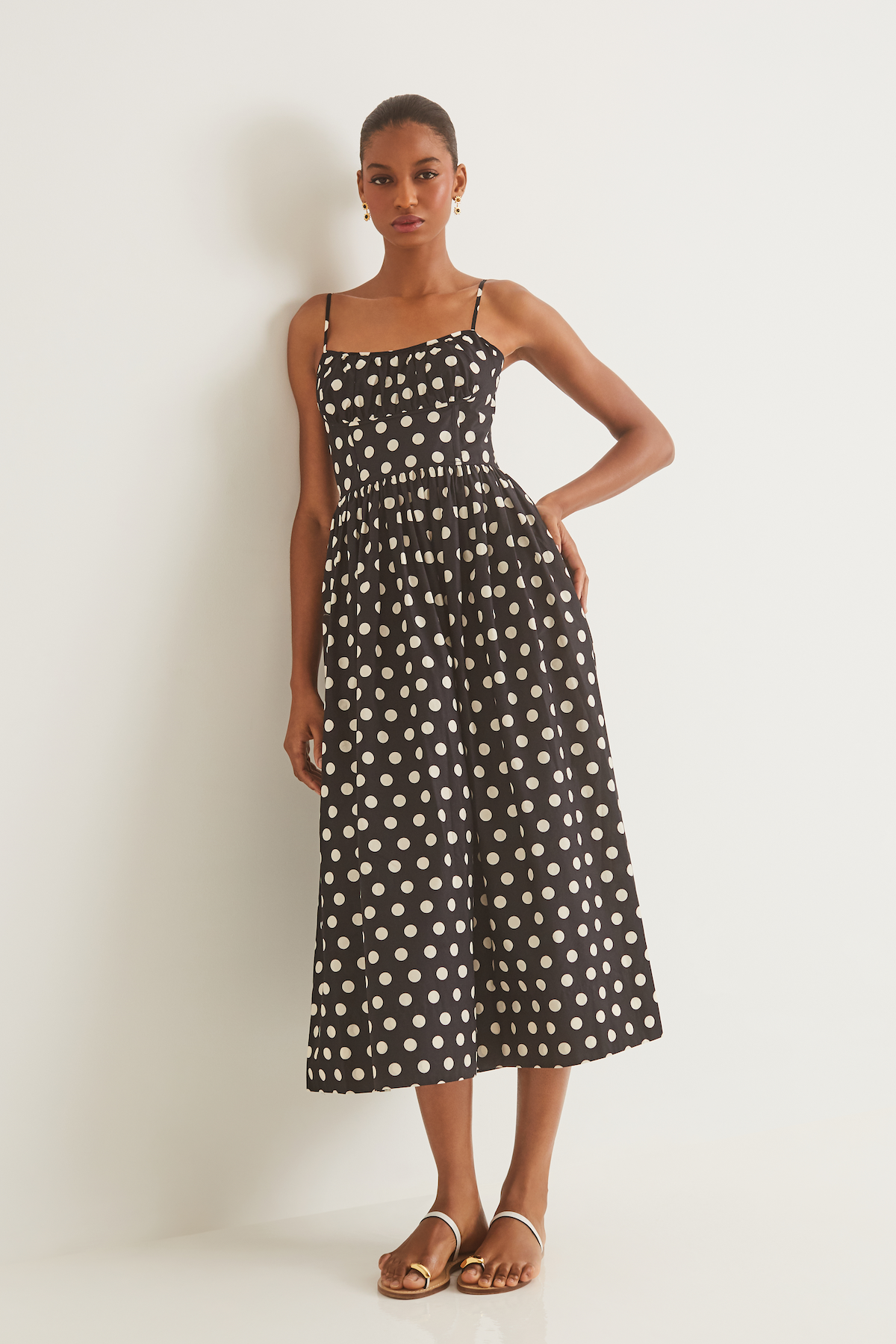Cara Cara - Alba Midi Dress - Joelle Dot Black