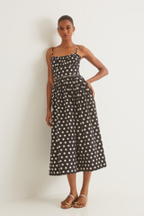 Cara Cara - Alba Midi Dress - Joelle Dot Black