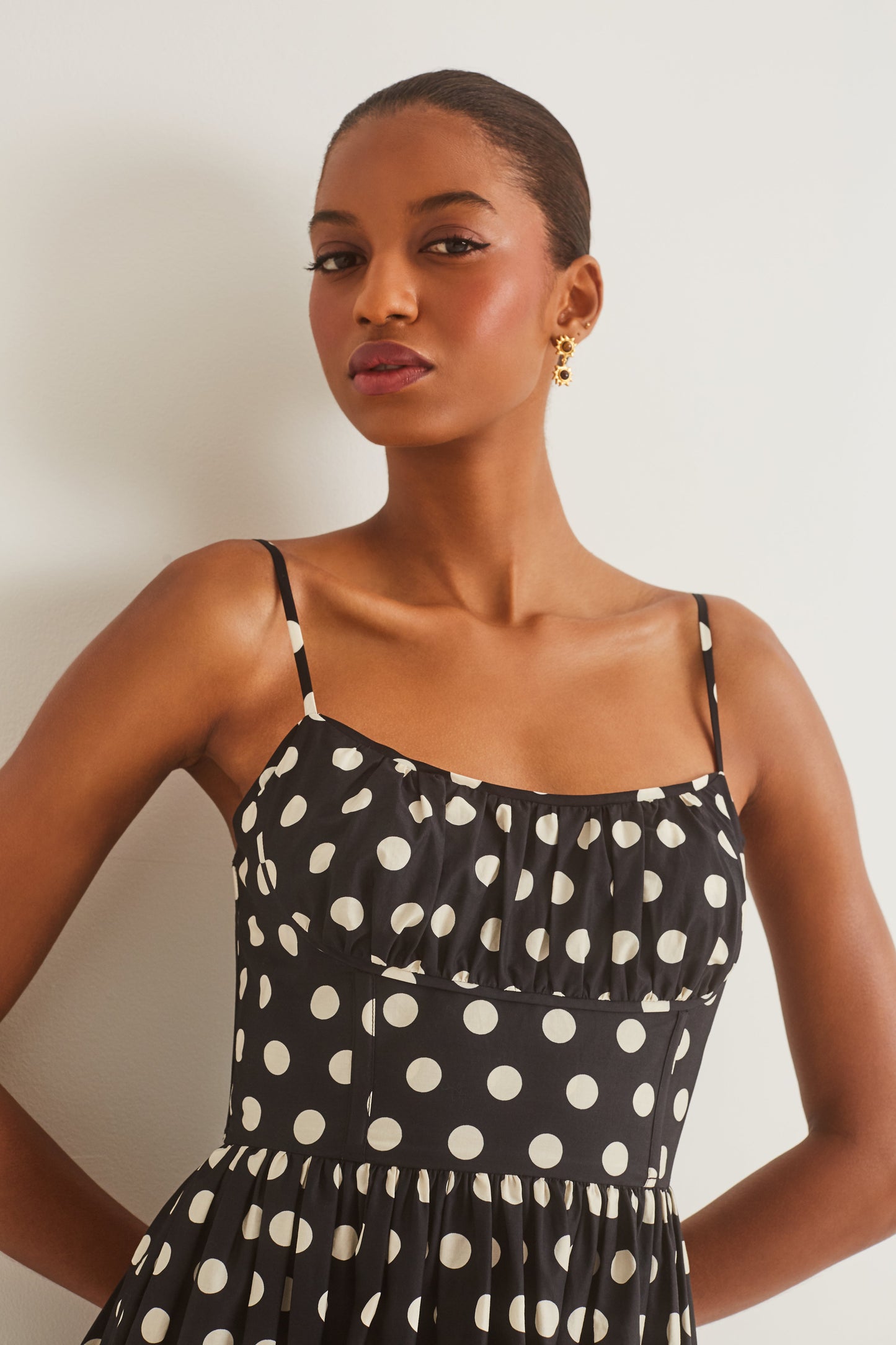 Cara Cara - Alba Midi Dress - Joelle Dot Black