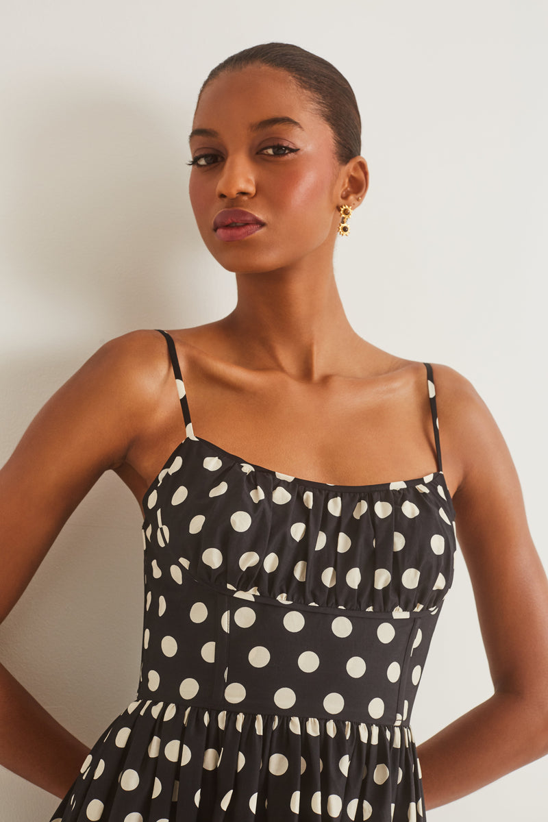 Cara Cara - Alba Midi Dress - Joelle Dot Black