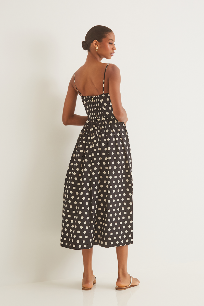 Cara Cara - Alba Midi Dress - Joelle Dot Black