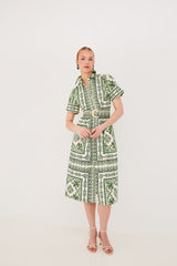 Cara Cara - Malena Dress - Hudson Scarf Mint