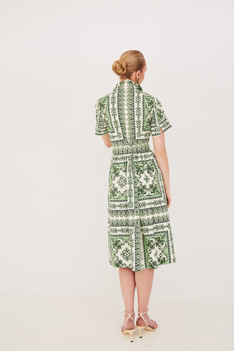 Cara Cara - Malena Dress - Hudson Scarf Mint