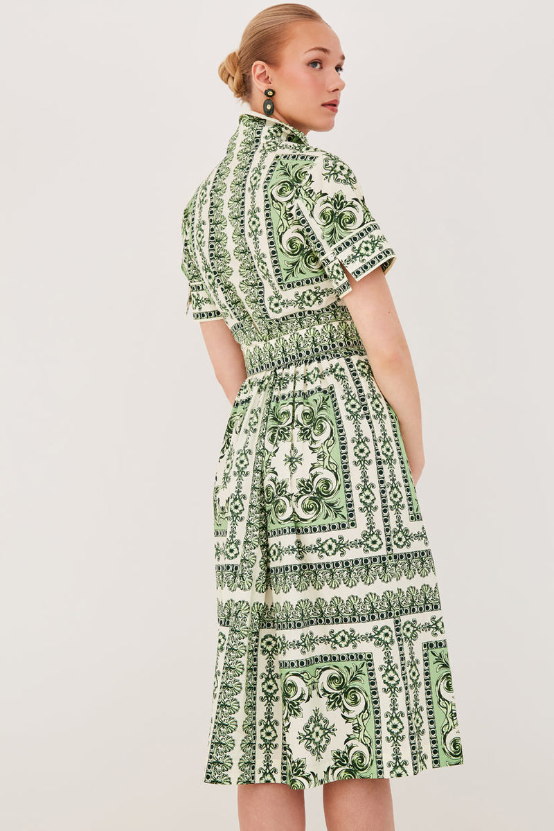 Cara Cara - Malena Dress - Hudson Scarf Mint