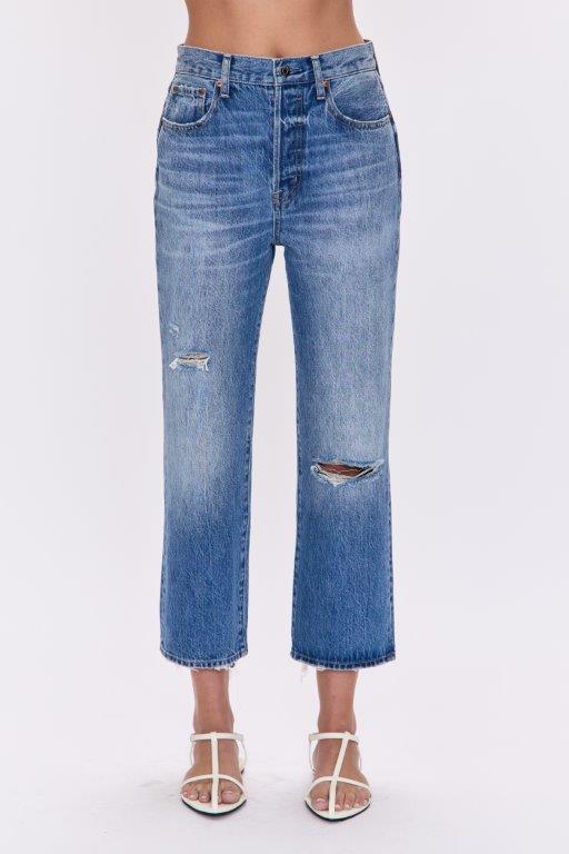 Pistola - Cassie Crop High Rise Straight - Honor Distressed