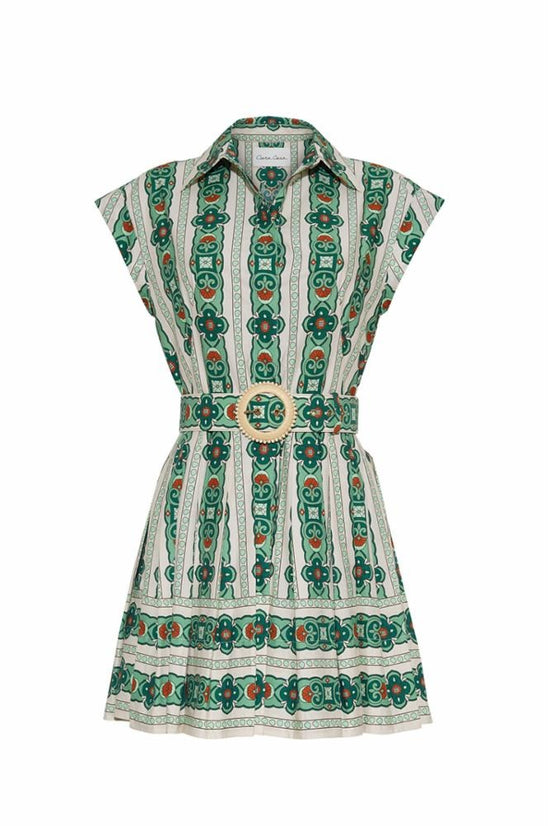 Cara Cara - Octavia Mini Dress - Bria Stripe Green