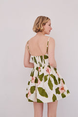 Miro Mini Dress in Lotus Ivory, detail