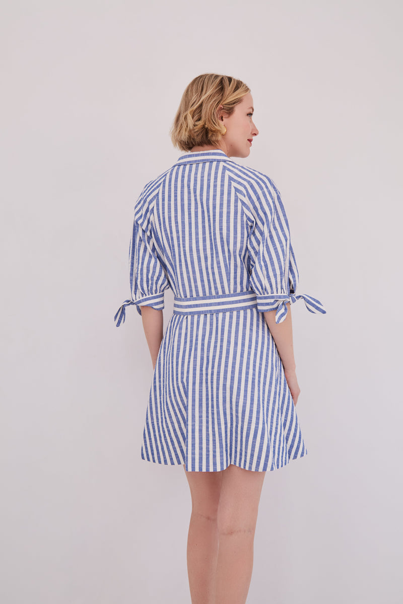 Cara Cara - Caro Mini Dress - Seersucker Blue