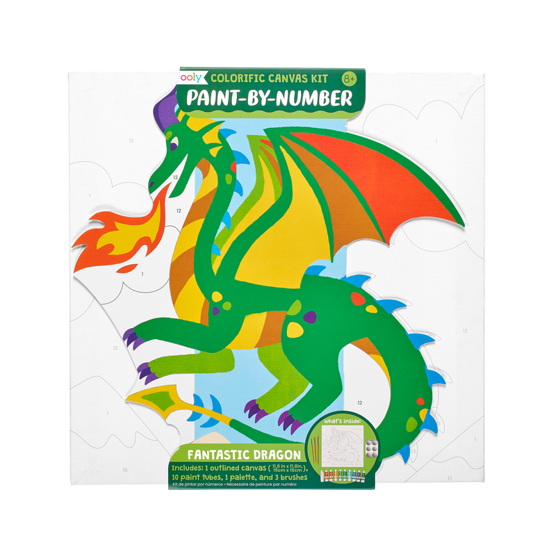 Colorific Canvas Paint by Number Kit - Fantastic Dragon