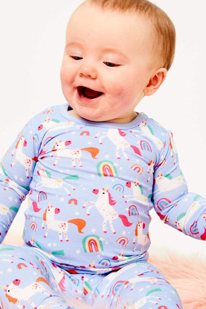 Clover Baby & Kids - Long Sleeve Pajama Set - Unicorns