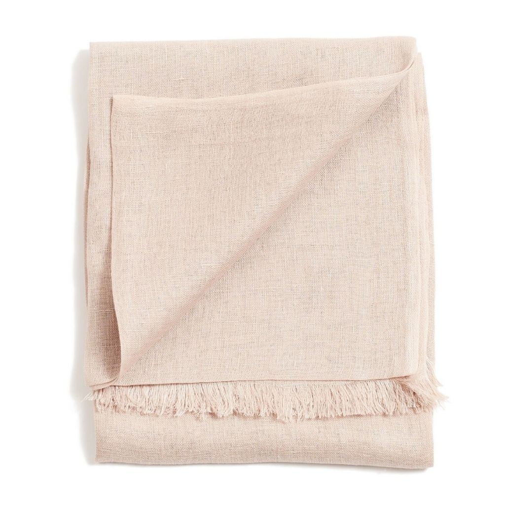 Coco Brown Hand Woven Linen Scarf