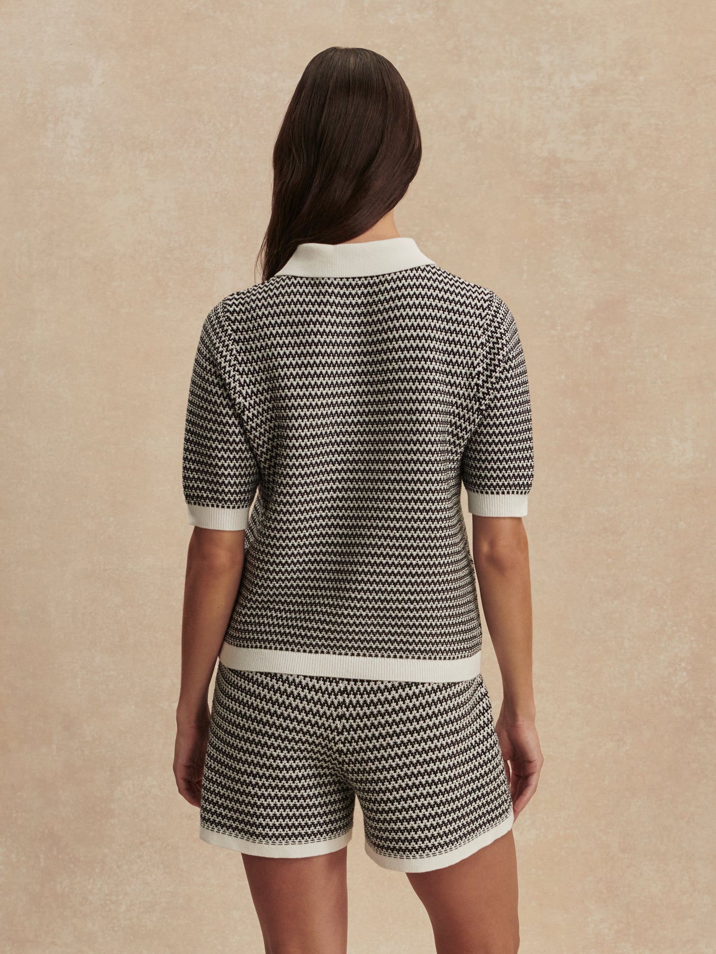 Varley - Villiers Knit Short - Snow White/ Black