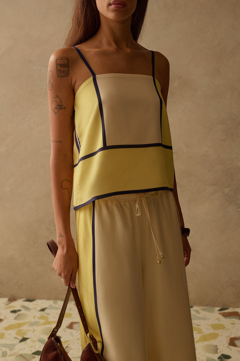 SANCIA - The Sian Top - Canary Stripe