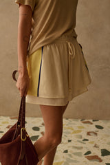 SANCIA - The Asha Shorts - Canary Stripe