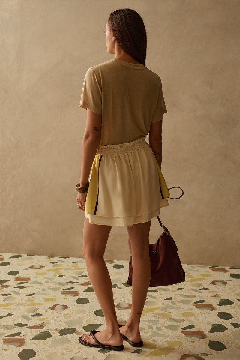SANCIA - The Asha Shorts - Canary Stripe