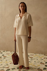 SANCIA - The Zarni Knit Shirt - Dove