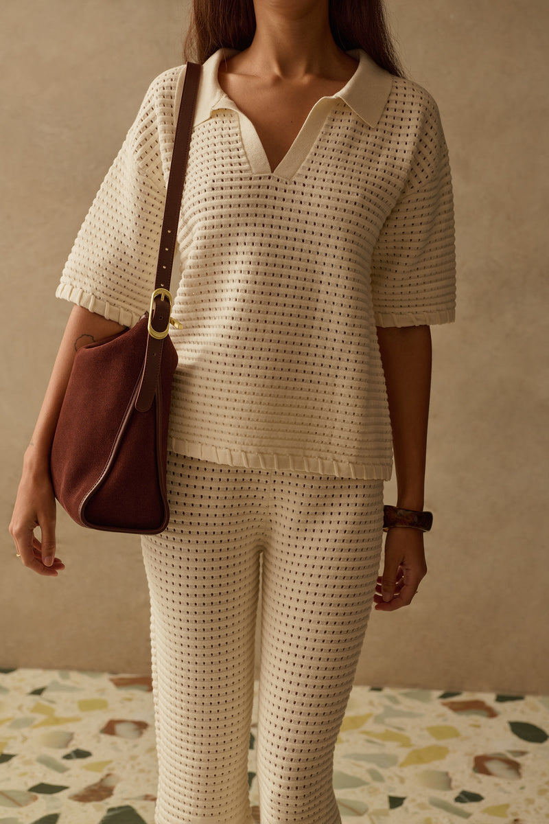 SANCIA - The Zarni Knit Shirt - Dove