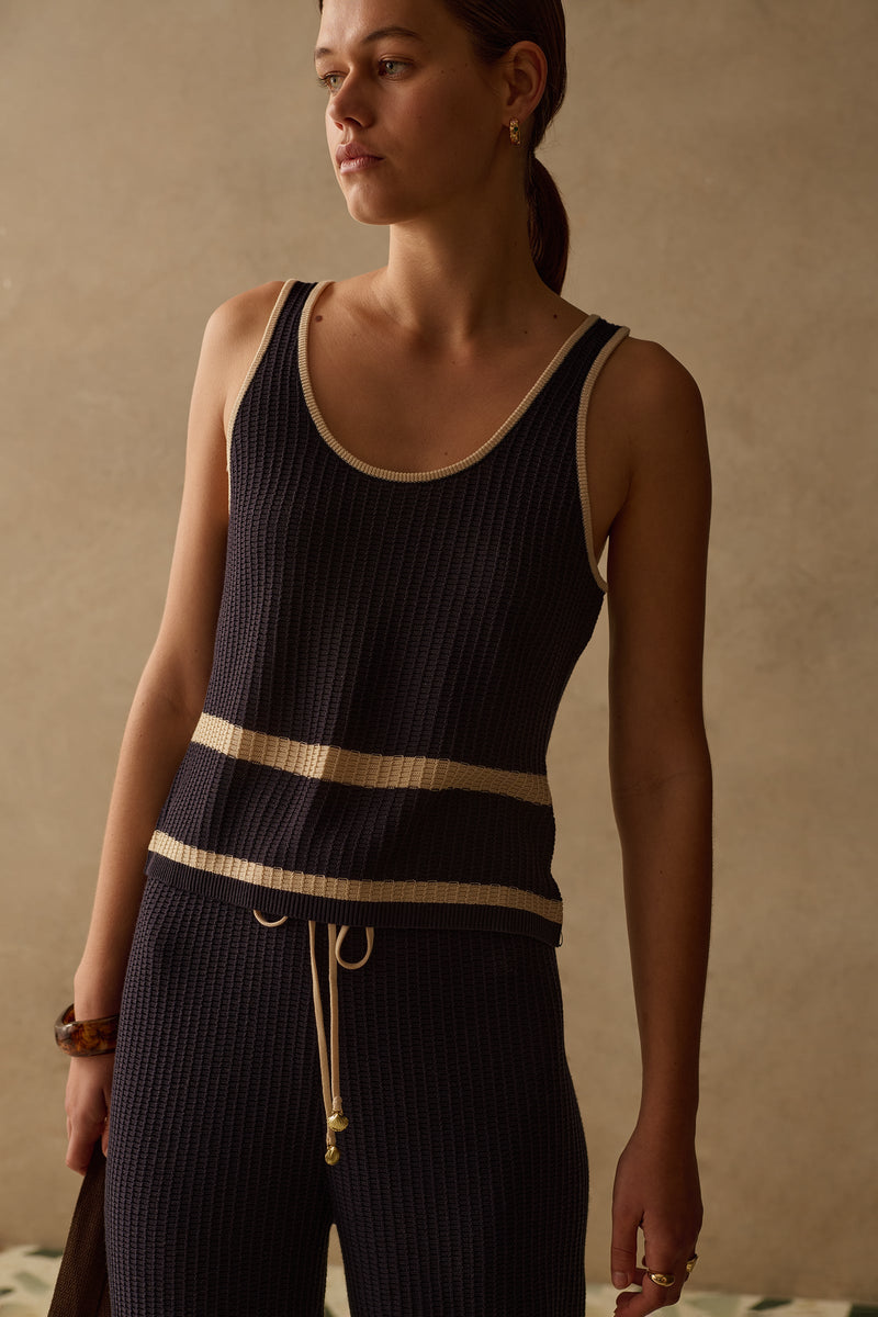 SANCIA - The Cali Knit Top - Caribbean