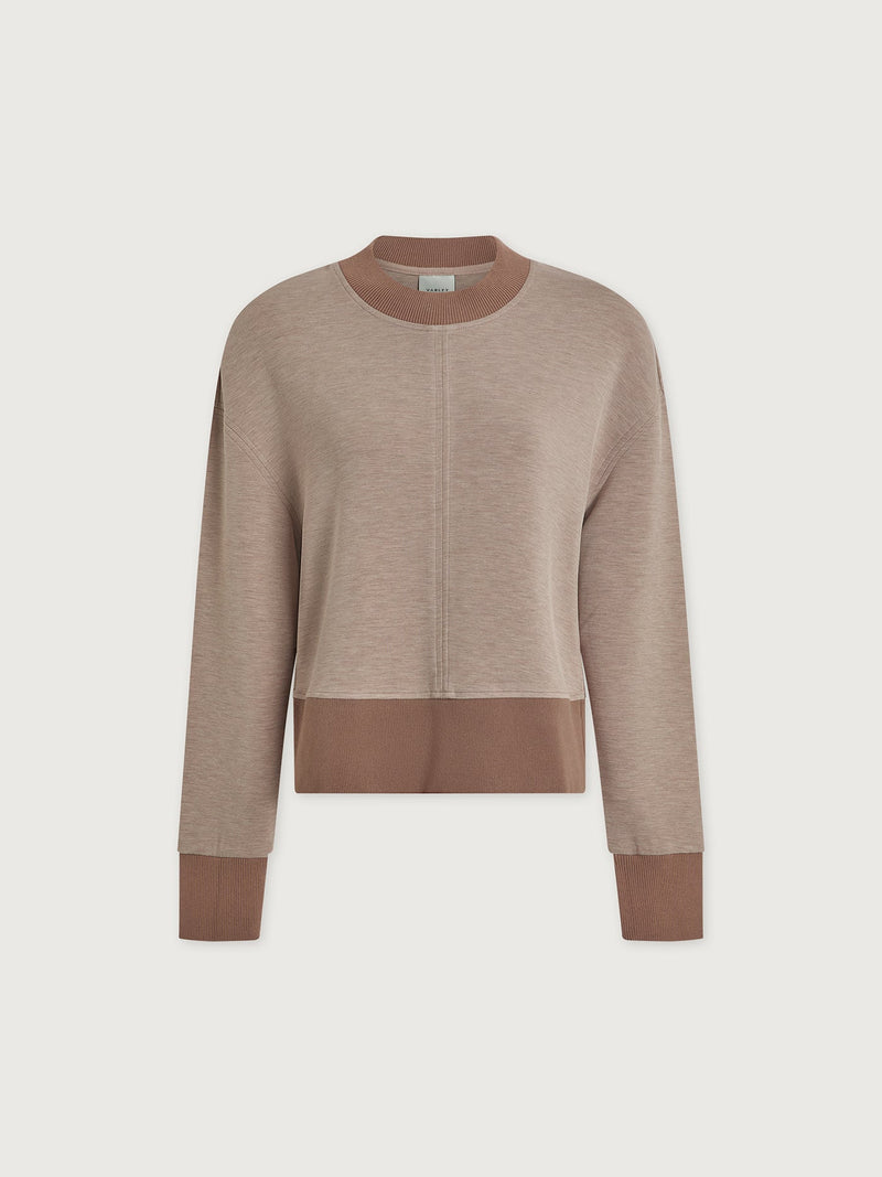 Varley - Philippe Crop Sweat - Taupe Marl/ Ginger Snap